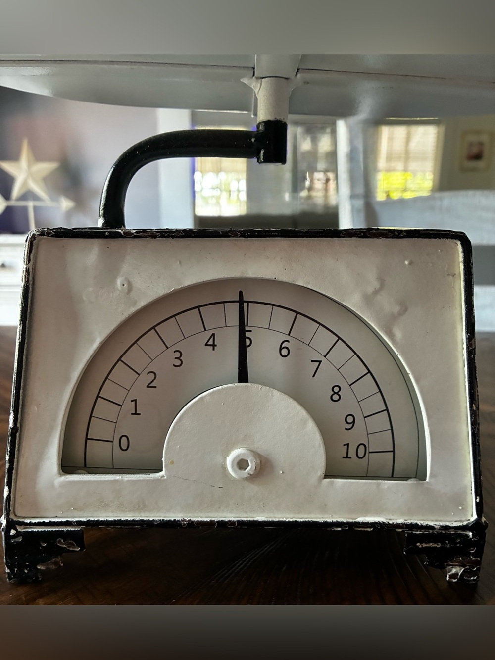 Vintage Style White and Black Counter Scale Display